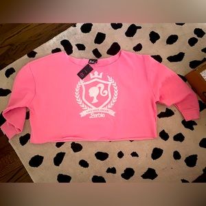 2XL Barbie Movie Oversized Cropped fleece